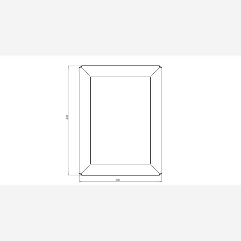Jardinera de acero galvanizado Texas 300x400