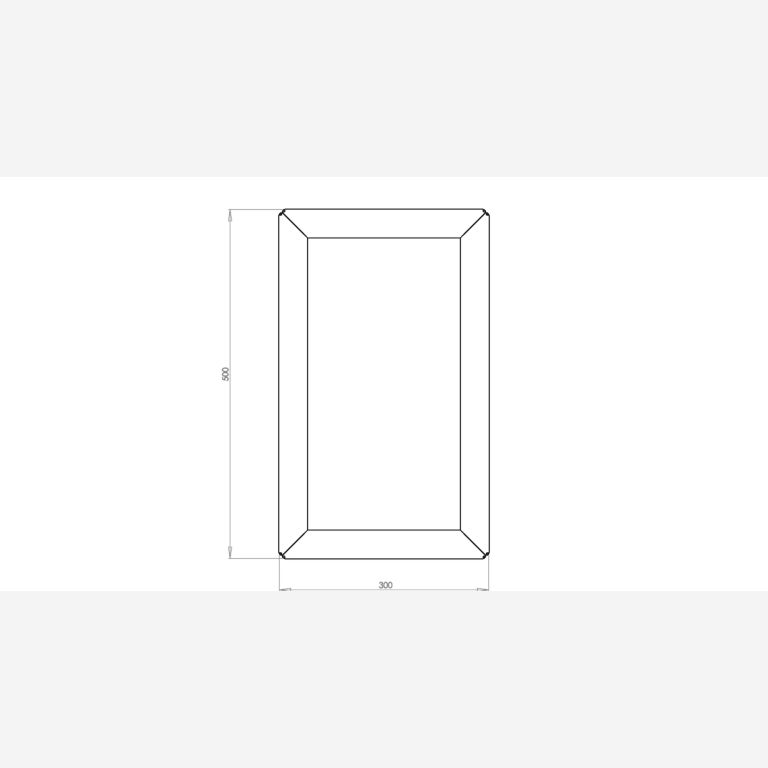 Jardinera de acero galvanizado Texas 300x500