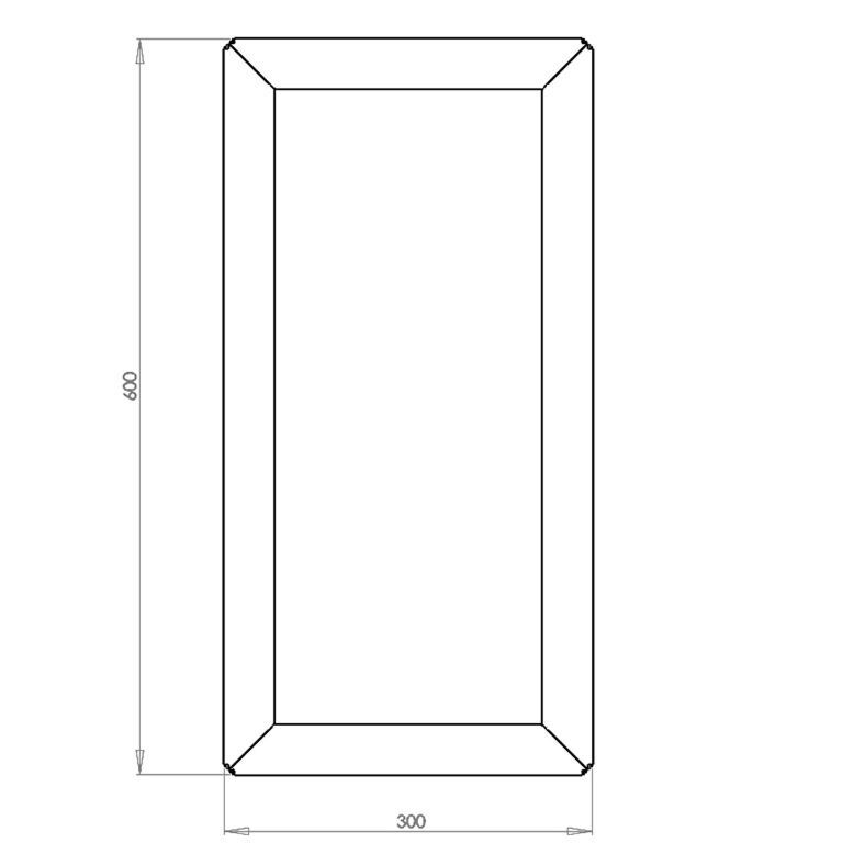 Jardinera de acero con tratamiento electrostático Texas 30 x 60 cm