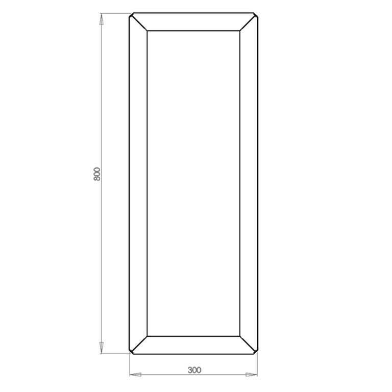 Jardinera de acero con tratamiento electrostático Texas 30 x 80 cm