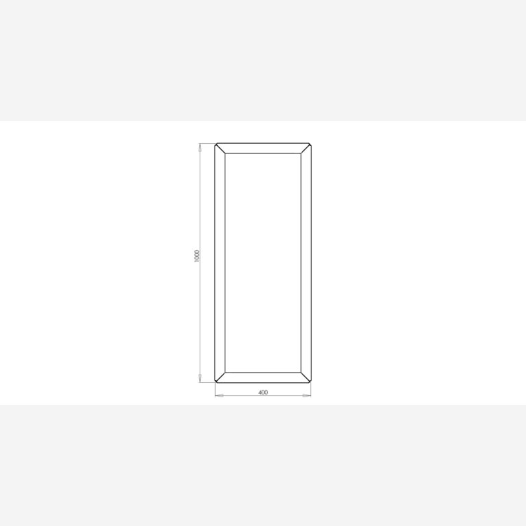 Jardinera de acero con tratamiento electrostático Texas 400x1000