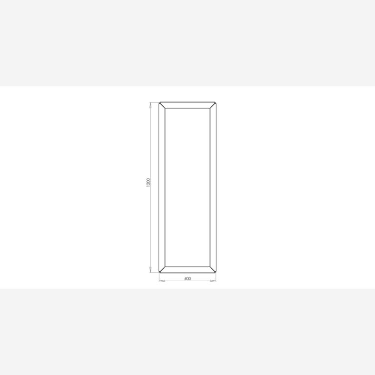 Jardinera de acero galvanizado Texas 400x1200