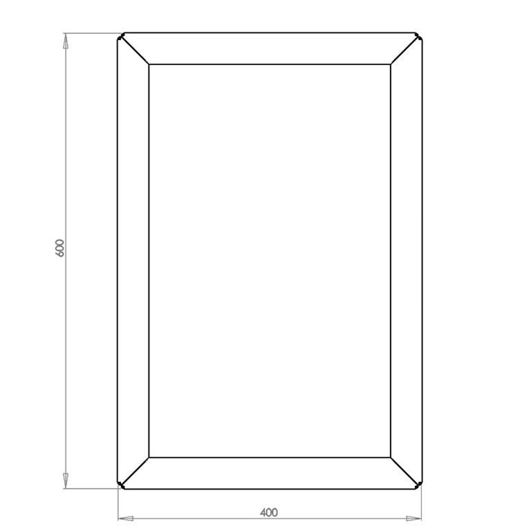 Jardinera de acero con tratamiento electrostático Texas 40 x 60 cm