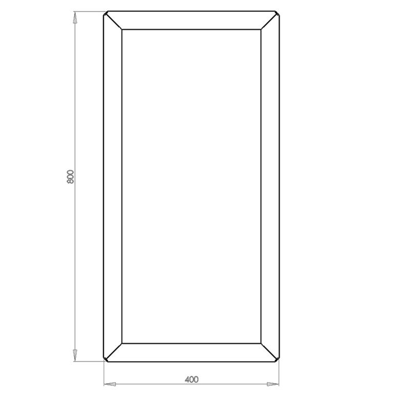 Jardinera de acero con tratamiento electrostático Texas 40 x 80 cm