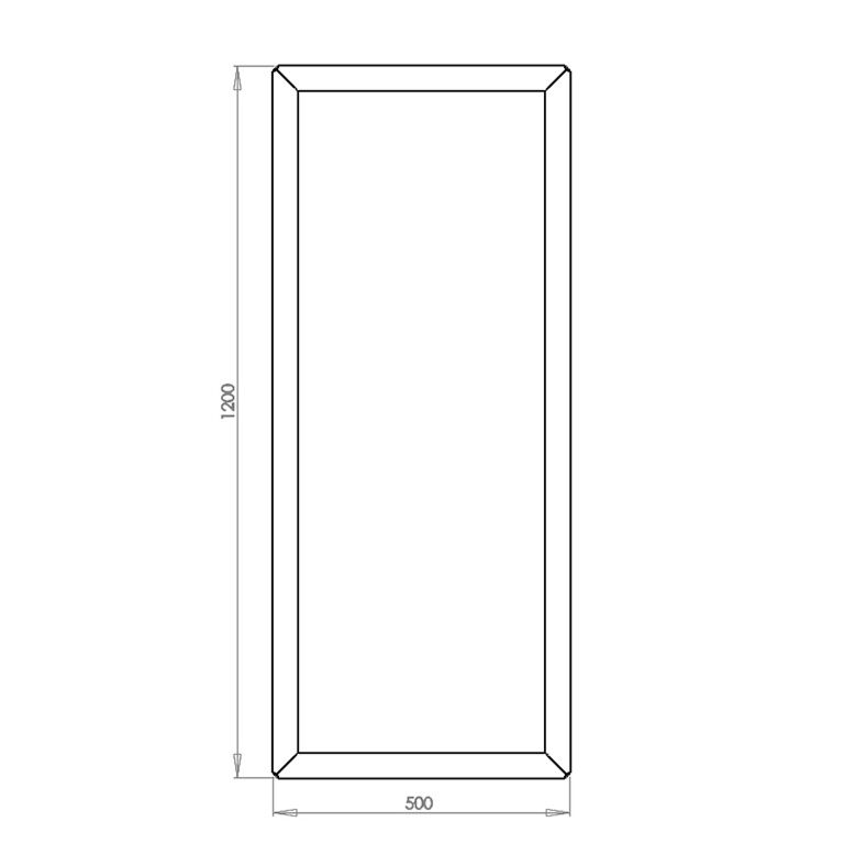 Jardinera de acero con tratamiento electrostático Texas 50 x 120 cm