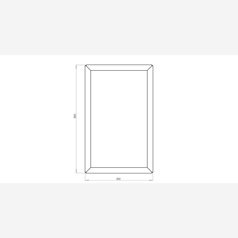 Jardinera de acero con tratamiento electrostático Texas 500x800