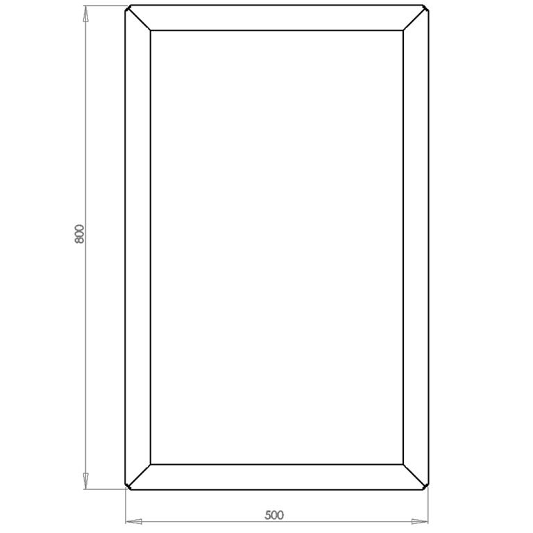 Jardinera de acero con tratamiento electrostático Texas 50 x 80 cm