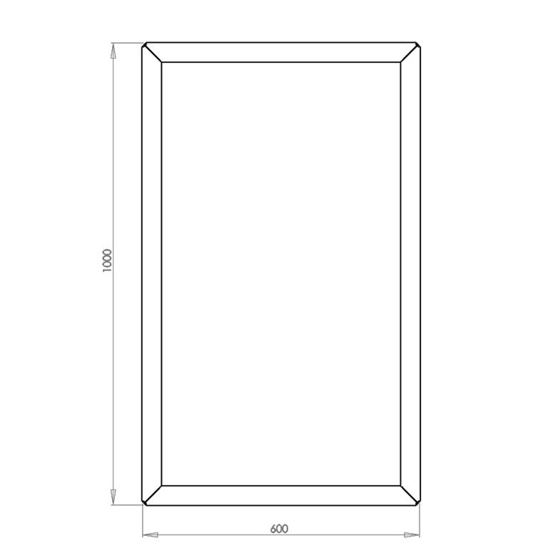 Jardinera de acero con tratamiento electrostático Texas 60 x 100 cm