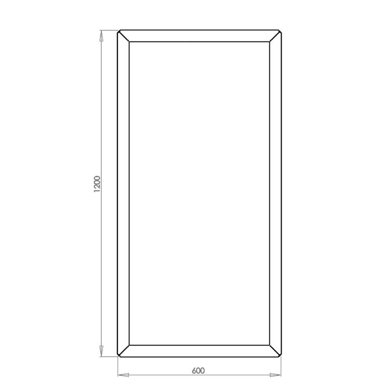 Jardinera de acero con tratamiento electrostático Texas 60 x 120 cm