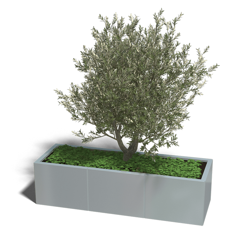 Jardinera de acero galvanizado Texas xxl 1500x500