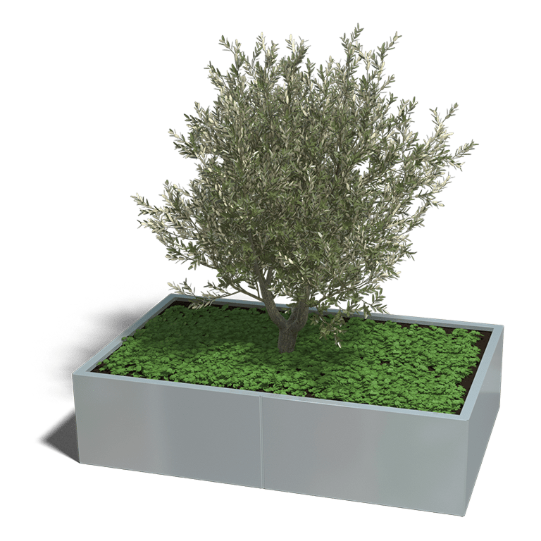 Jardinera de acero galvanizado Texas xxl 1600x1000