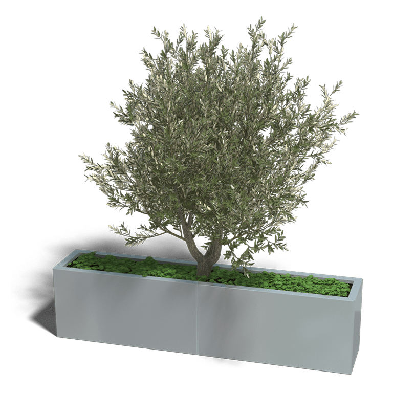 Jardinera de acero galvanizado Texas xxl 1600x300