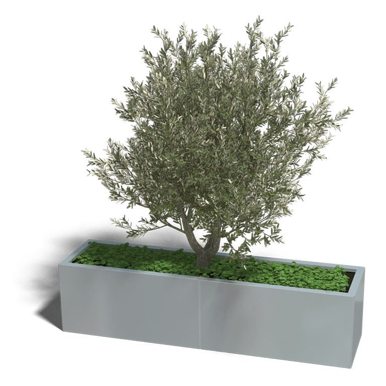 Jardinera de acero galvanizado Texas xxl 1600x400