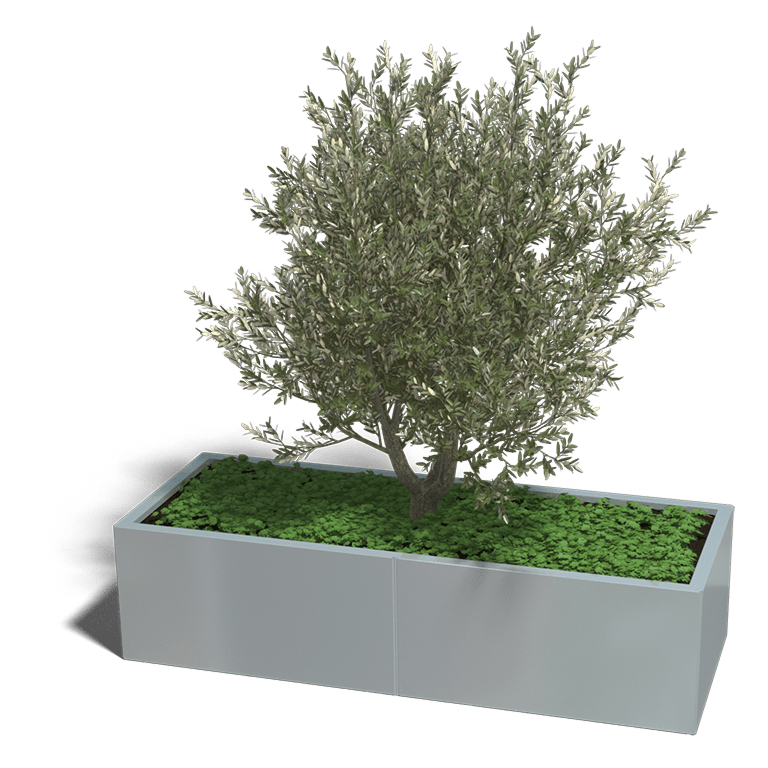 Jardinera de acero galvanizado Texas xxl 1600x600
