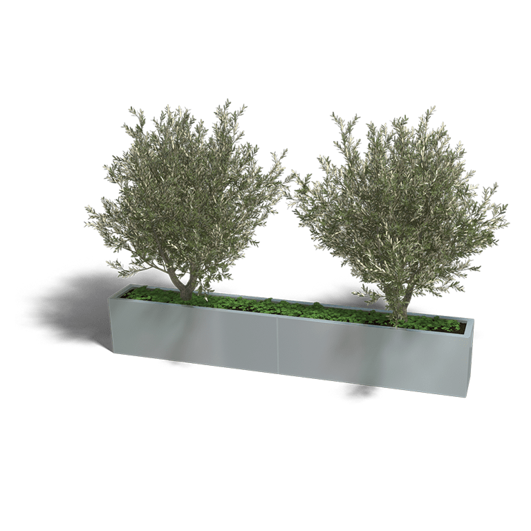 Jardinera de acero galvanizado Texas xxl 2400x300