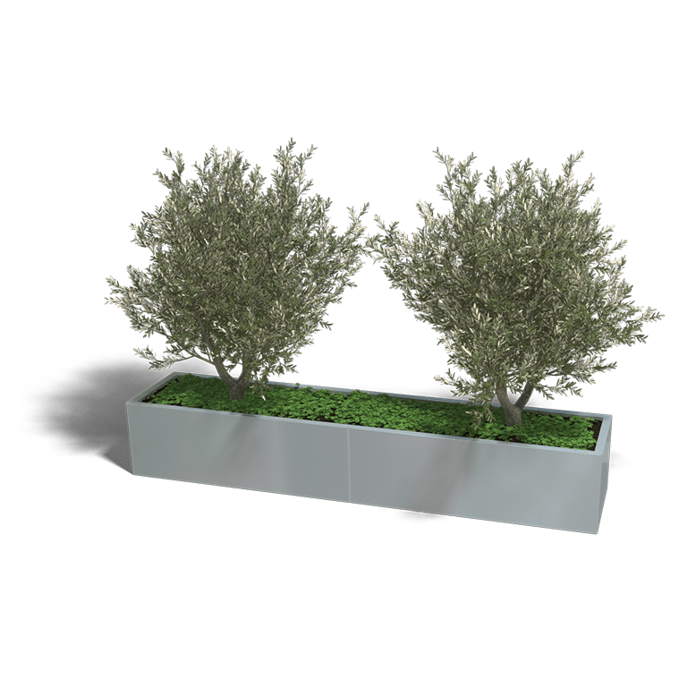 Jardinera de acero galvanizado Texas xxl 2400x500