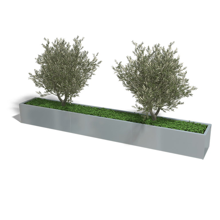 Jardinera de acero galvanizado Texas xxl 3600x500