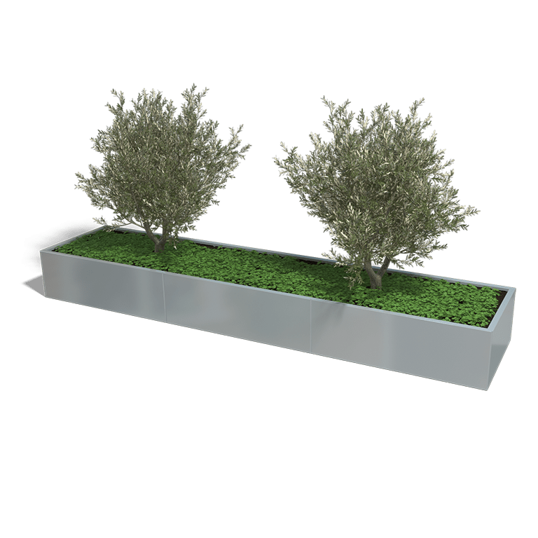 Jardinera de acero galvanizado Texas xxl 3600x800