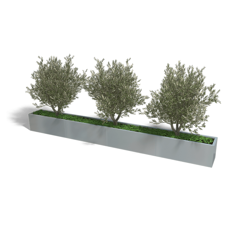 Jardinera de acero galvanizado Texas xxl 4000x400