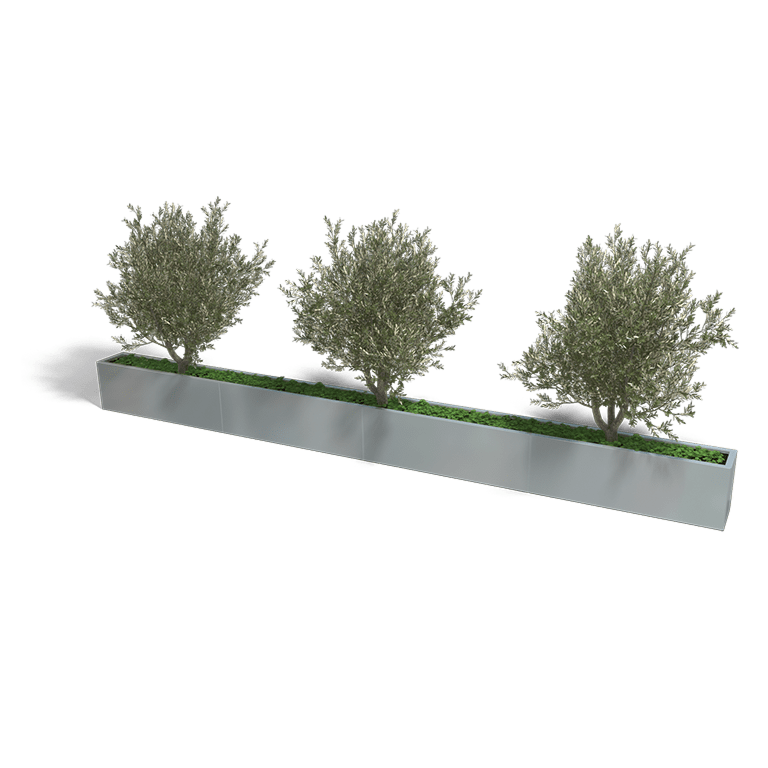 Jardinera de acero galvanizado Texas xxl 4800x300