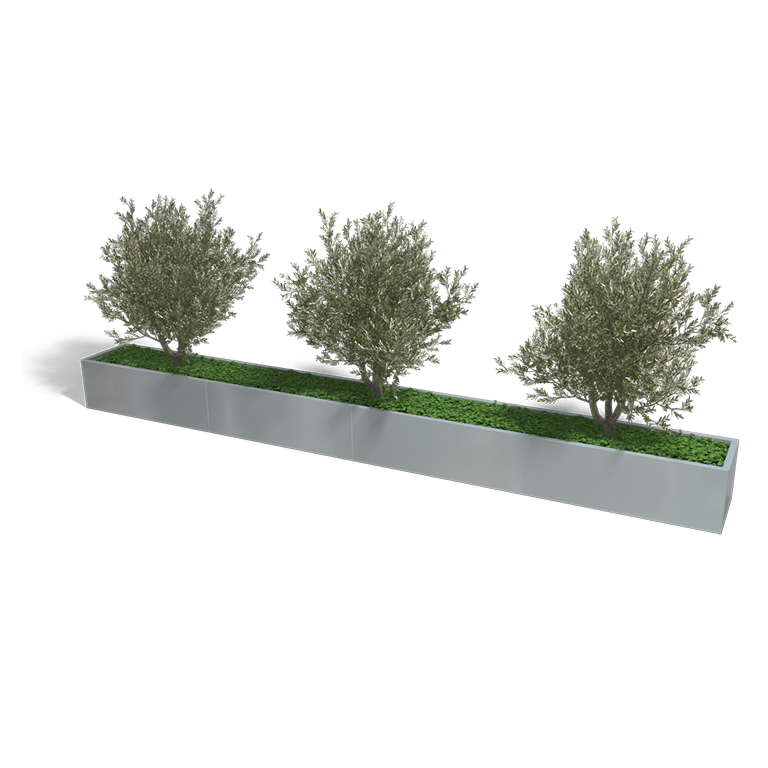 Jardinera de acero galvanizado Texas xxl 4800x500