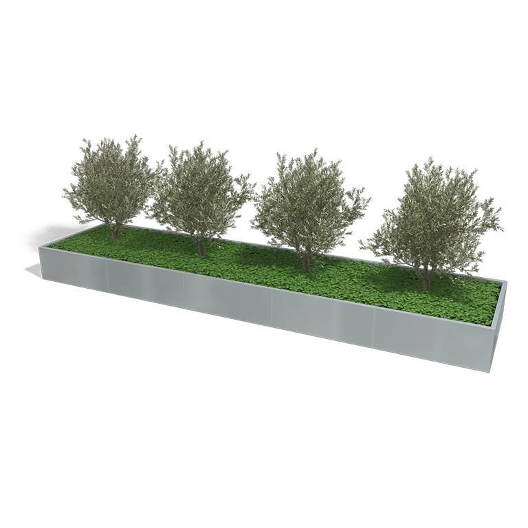 Jardinera de acero galvanizado Texas xxl 5000x1200