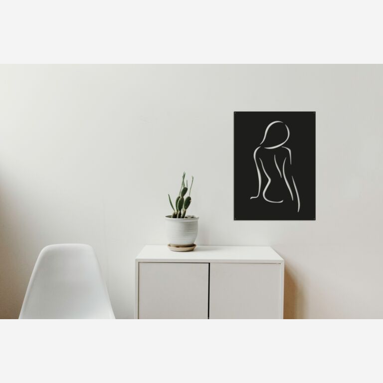 Decoración metálica de pared Mujer