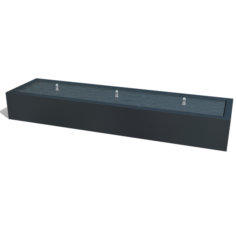 Mesa de agua de aluminio 300 x 80 x 40 cm