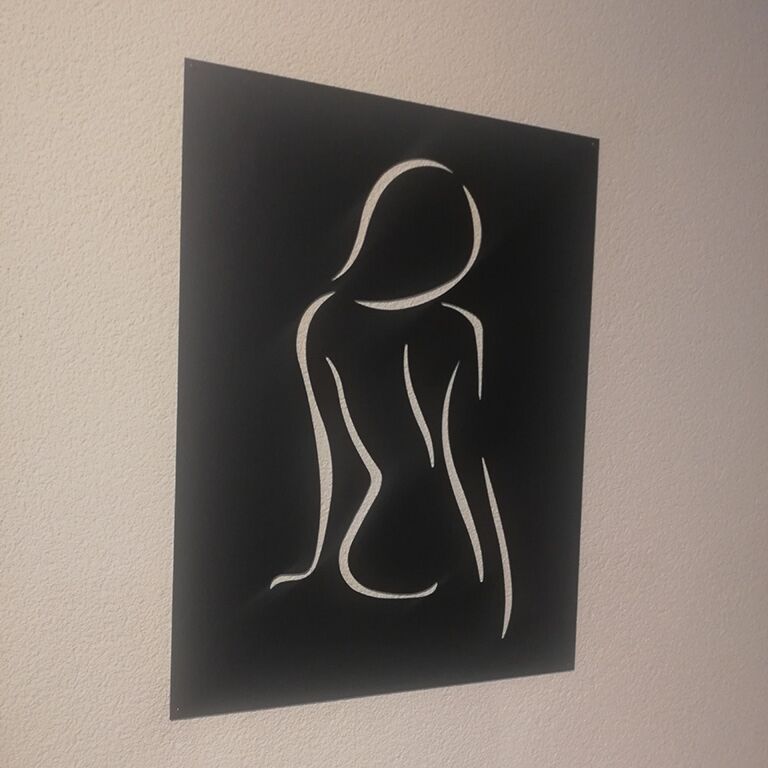 Decoración metálica de pared Mujer