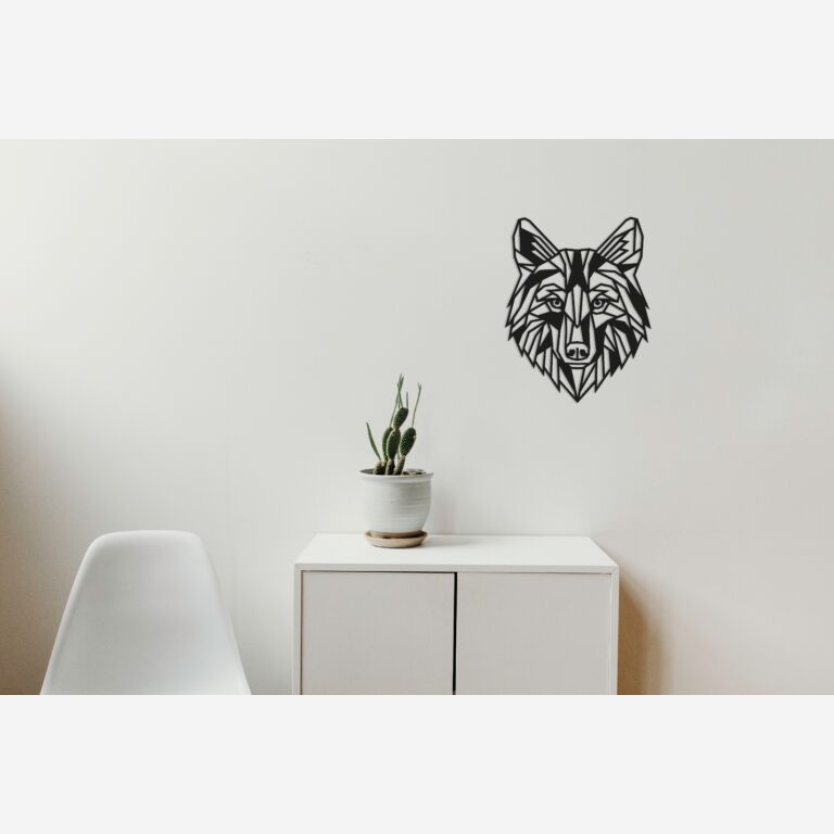 Decoración metálica de pared Wolf 1.0