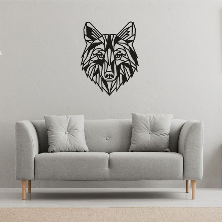 Decoración metálica de pared Lobo 1.0