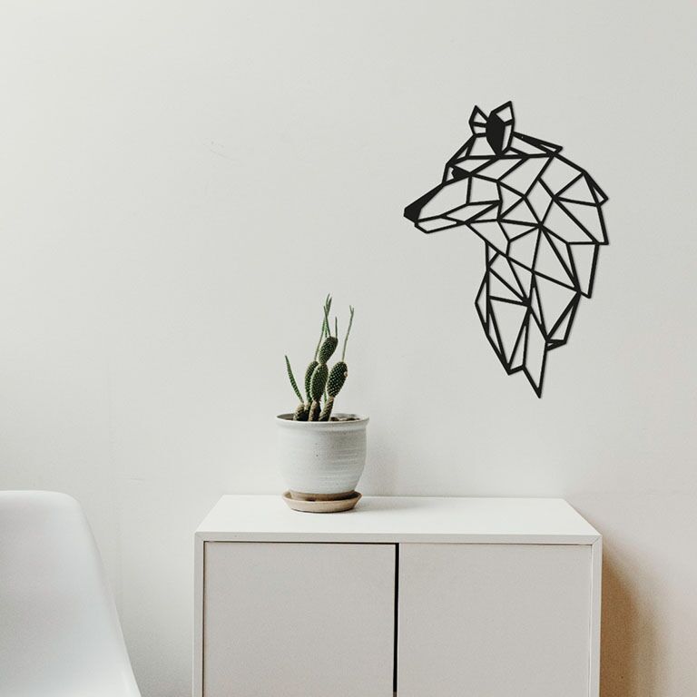 Decoración metálica de pared Lobo 2.0