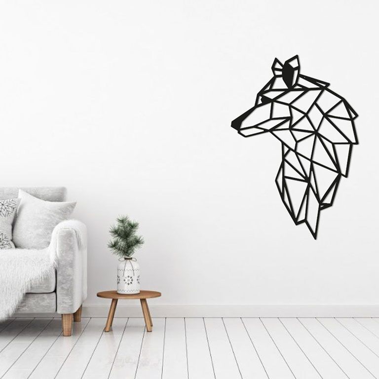 Decoración metálica de pared Lobo 2.0