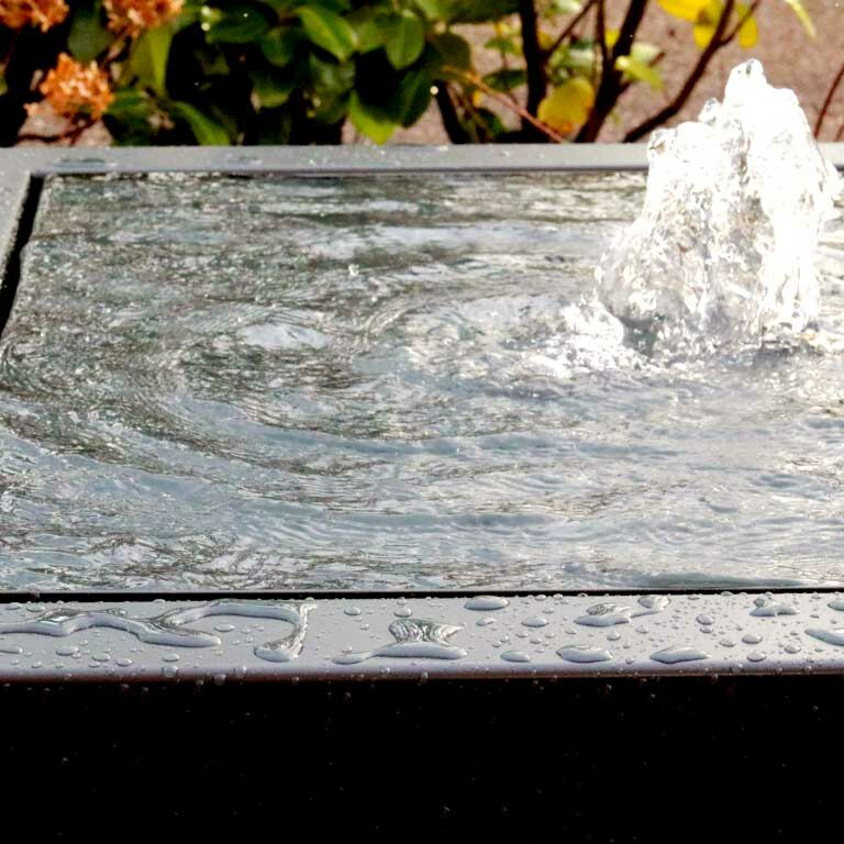 Mesa de agua de aluminio 120 x 120 x 40 cm