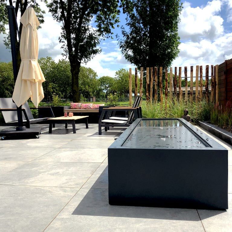Mesa de agua de aluminio 300 x 80 x 40 cm