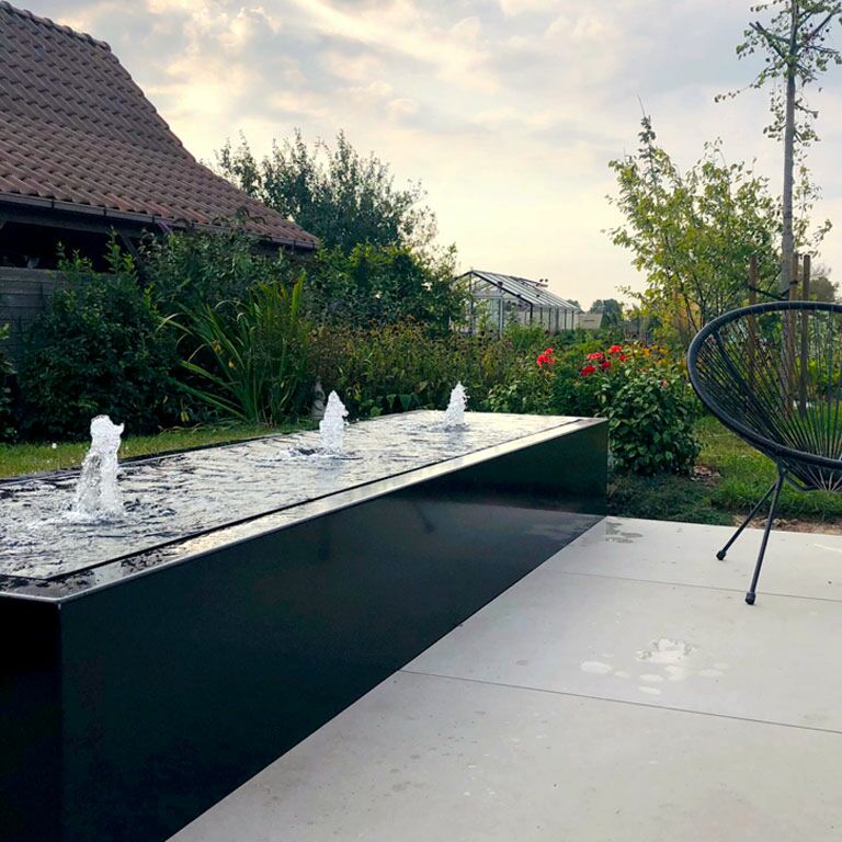 Mesa de agua de aluminio 300 x 80 x 40 cm