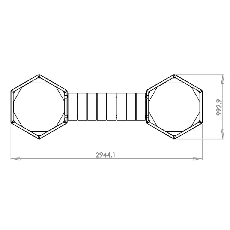 Jardinera de acero con tratamiento electrostático con asiento Vegas Denver