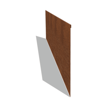 Bordura de acero corten con borde doblado 45 cm (longitud: 240 cm)