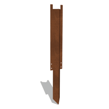 Espiga de tierra de acero corten alta XL 45 cm