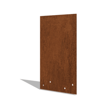Placa de acoplamiento de acero corten recta alta 34 - 37,5 cm