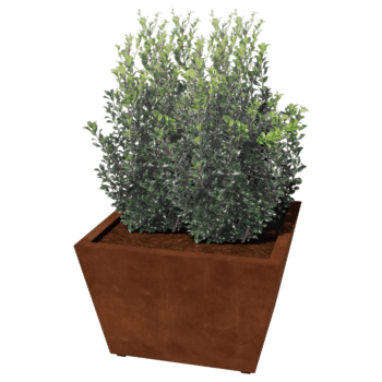 Jardinera de acero corten soldada Cono 80 x 80 x 50 cm