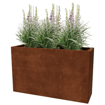 Jardinera de acero corten Texas 30 x 100 cm