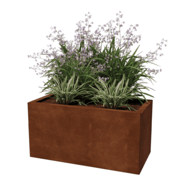 Jardinera de acero corten Texas 40 x 80 cm