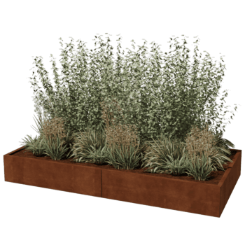Jardinera de acero corten Texas xxl 240 x 120 cm