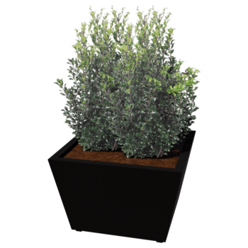 Jardinera de acero - Cono - 80 x 80 x 51,5 cm - Soldado - Otro color RAL - Con placa inferior