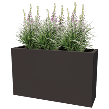 Jardinera de acero con tratamiento electrostático Texas 30 x 100 cm