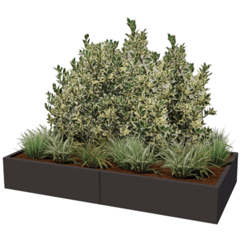 Jardinera XXL de acero - Rectángulo - 200 x 100 x 100 cm - Otro color RAL - Sin placa inferior