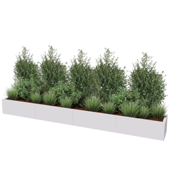 Jardinera XXL de acero - Rectángulo - 320 x 40 x 40 cm - Otro color RAL - Sin placa inferior