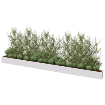 Jardinera de acero con tratamiento electrostático Texas xxl 500 x 30 cm