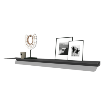Estante de pared de acero con recubrimiento en polvo en forma de L 120 x 20 cm